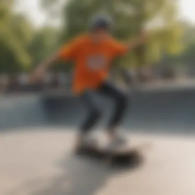 A vibrant skate park scene featuring community engagement