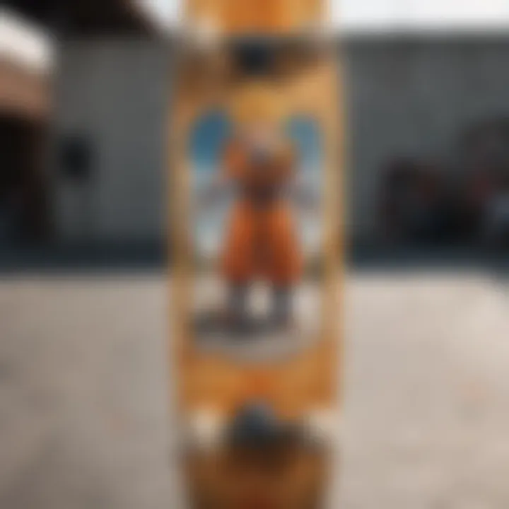 Skateboard deck featuring Goku design