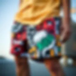 Vibrant graphic shorts collection showcasing various designs