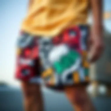 Diverse Designs of Graphic Shorts Vibrant graphic shorts collection showcasing various designs