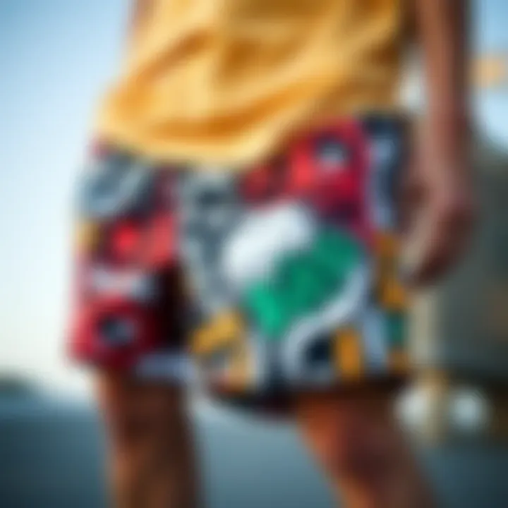 Diverse Designs of Graphic Shorts Vibrant graphic shorts collection showcasing various designs