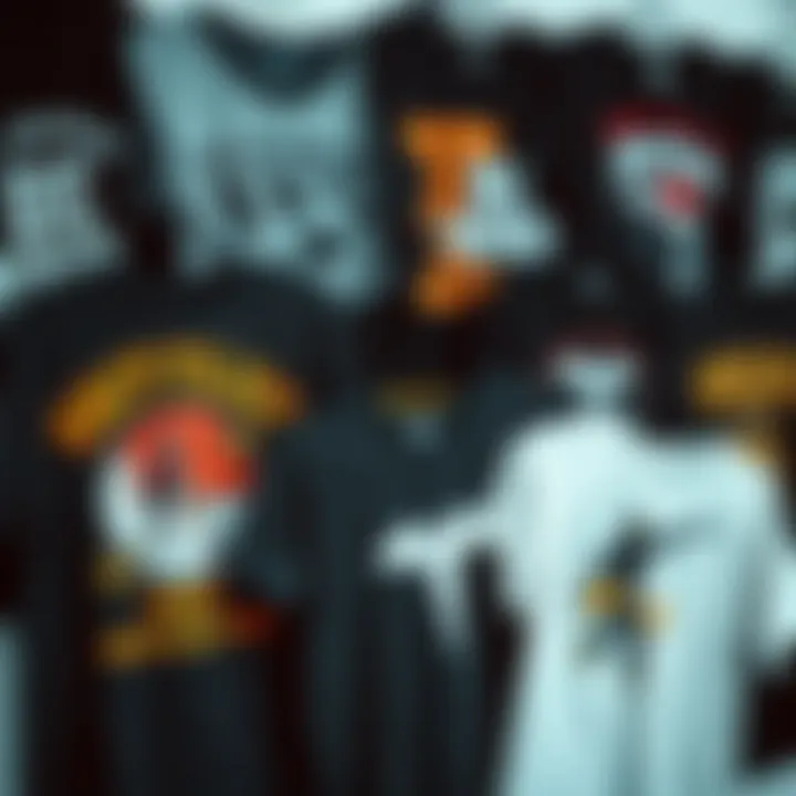 Collage of various graphic tees representing different styles