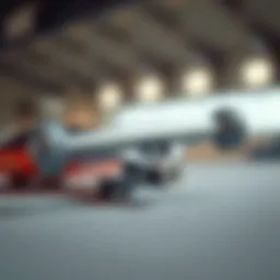 Close-up view of gullwing skate truck showcasing unique design features