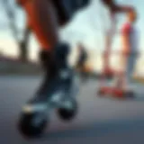 Experience the Thrill of Heelys in Motion Dynamic skating action showcasing Heelys in motion