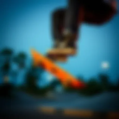 Skateboarder wearing HUF Dylan Slip shoes performing a trick