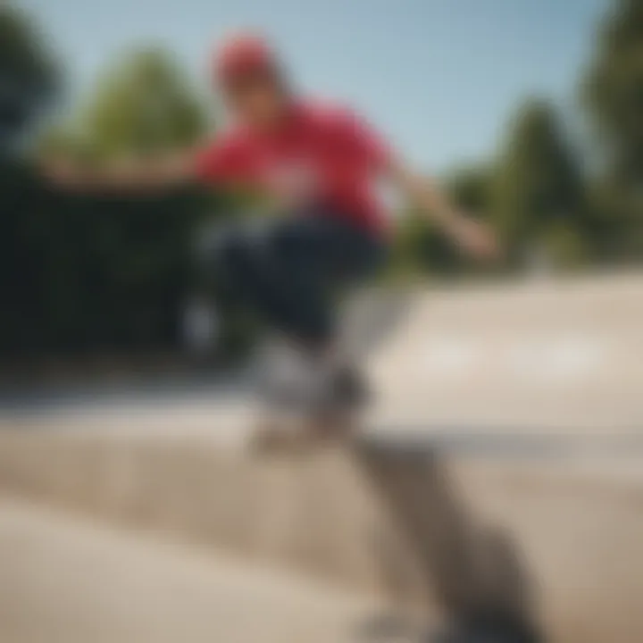 A skater performing tricks while wearing Lazy Oaf Vans on a ramp.