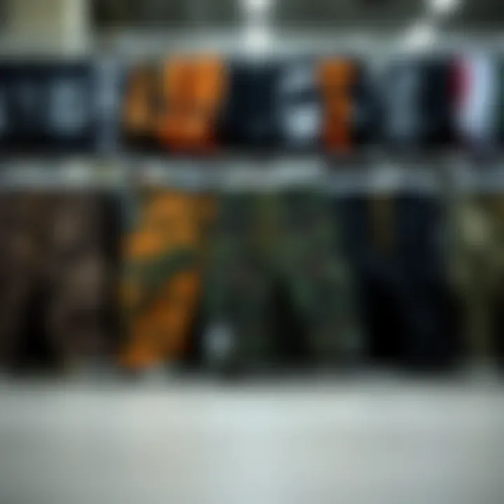 Diverse Collection of LRG Camo Shorts Designs Variety of LRG camo shorts designs on display
