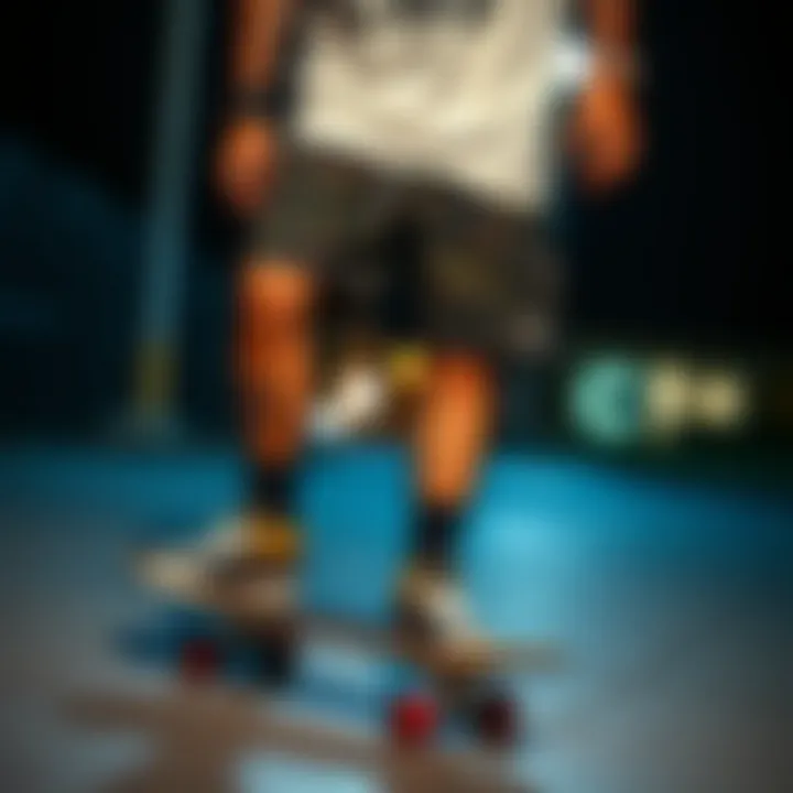 Stylish Skate Setup with LRG Camo Shorts Camo shorts styled with skate shoes and accessories