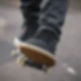 Close-up of skateboard shoe sole showcasing grip texture