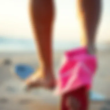 Close-up of fabric technology used in board shorts