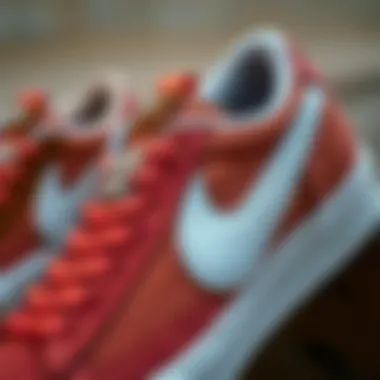 Materials and Craftsmanship of Nike Blazer Low Close-up of Nike Blazer Low's unique materials and craftsmanship