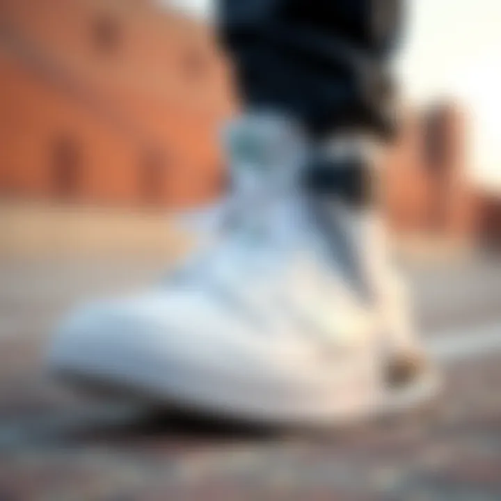 Close-up of the comfort features of the Nike Court Vision Mid White.