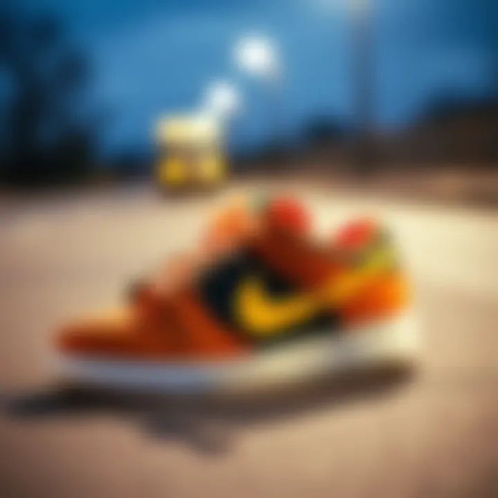 A sleek display of collaborations featuring the Nike Dunk Low Pro and renowned designers.