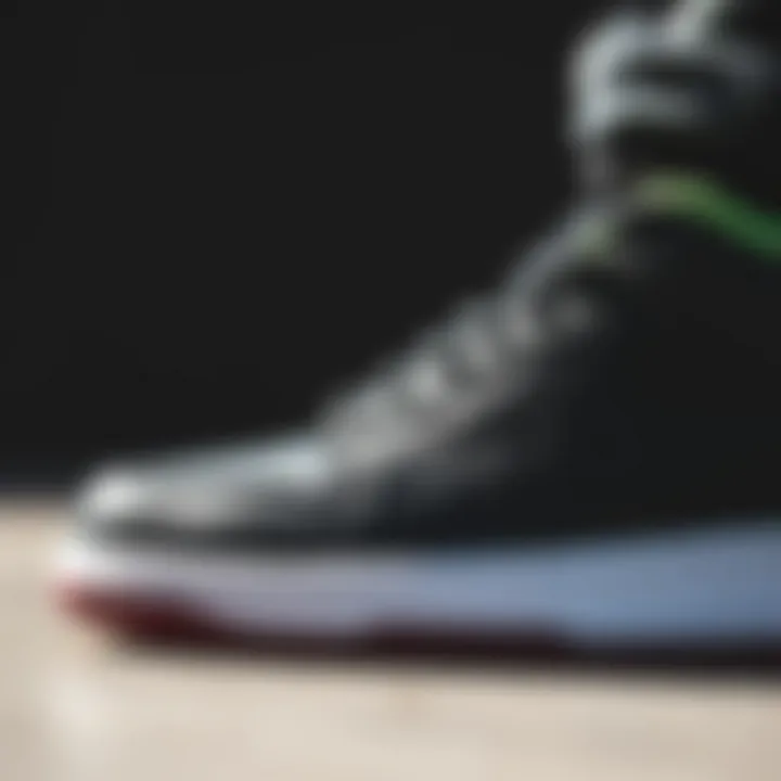 Close-up of the materials used in the Nike Dunk Low Pro highlighting its craftsmanship.