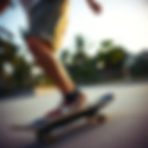 Nike Essential Woven Shorts in action on a skateboard