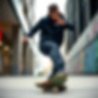 Urban athlete in a dynamic pose wearing Nike Flare Sweats