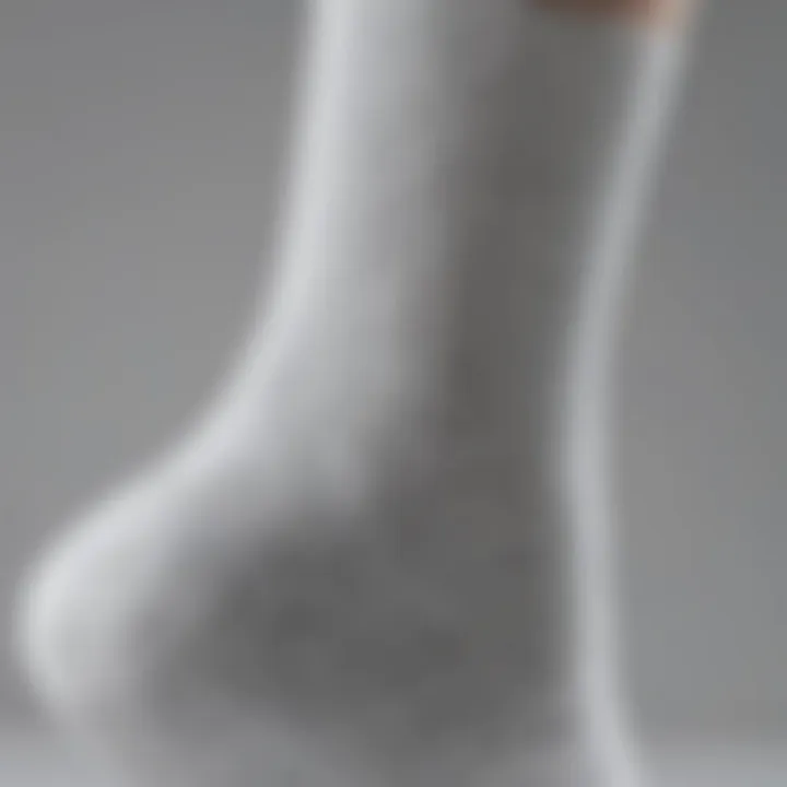 Close-up of Nike socks highlighting fabric texture