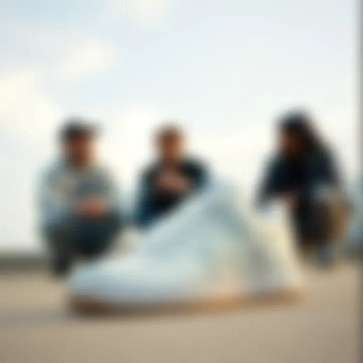 Group of skaters discussing the impact of Nike SB Force 58 in skate culture