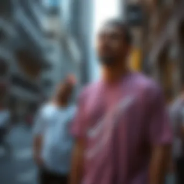 Casual urban setting featuring the Nike Swoosh T-shirt