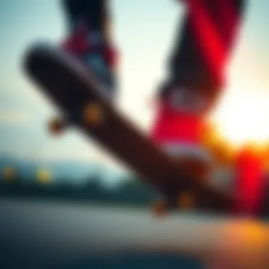 A skater performing tricks on a skateboard while wearing Nike footwear