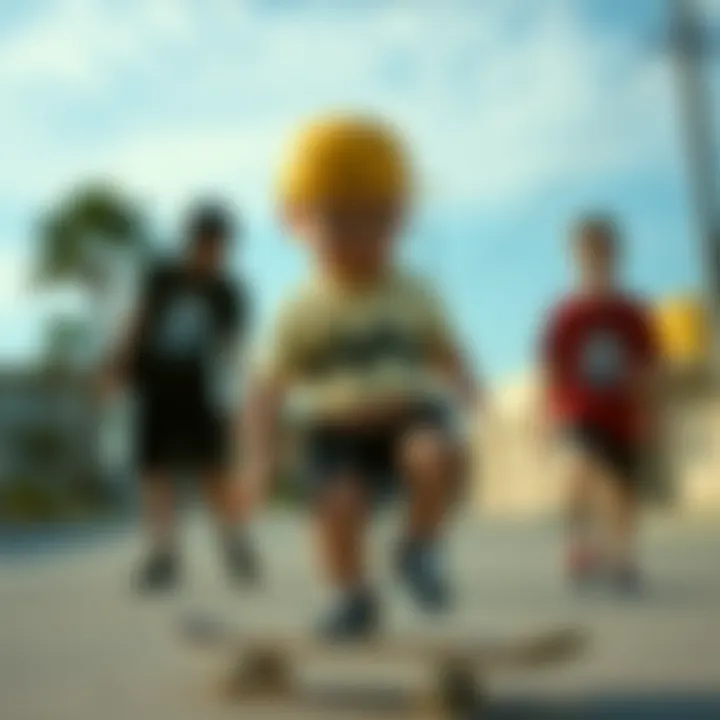 A nostalgic representation of skate culture with Charlie Brown themes.