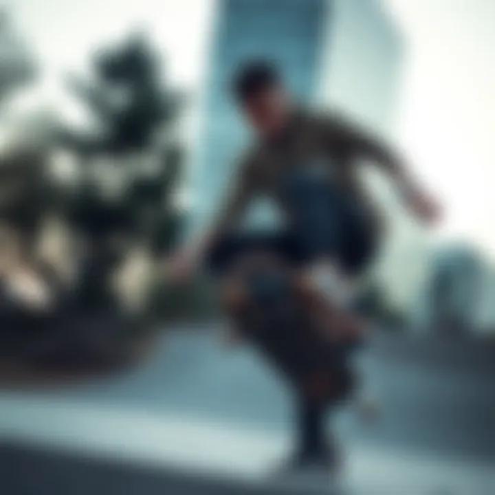 Skater wearing Oakley Gascan polarized sunglasses during a trick