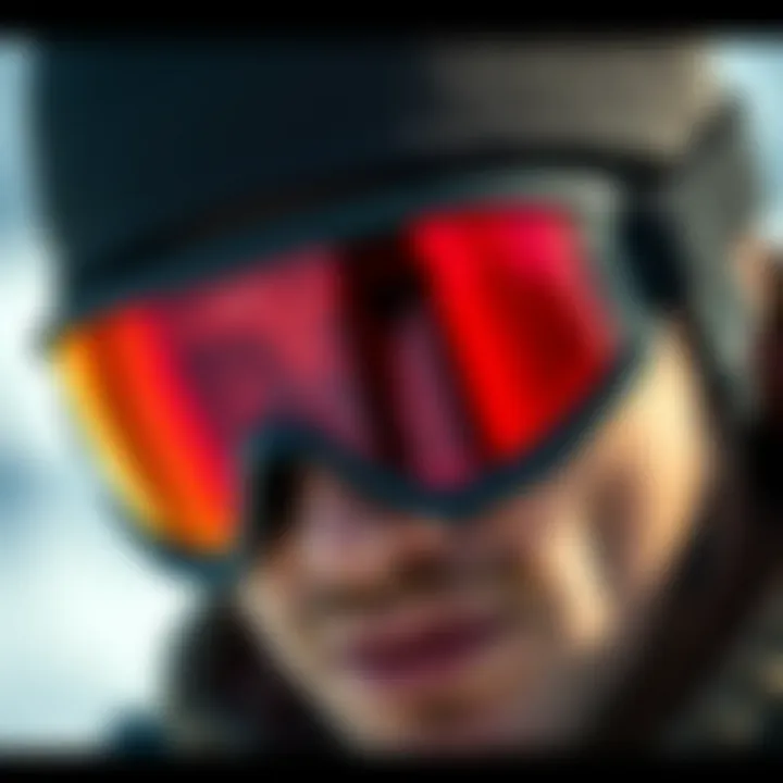 Close-up of advanced technology integrated into Oakley Targetline goggles