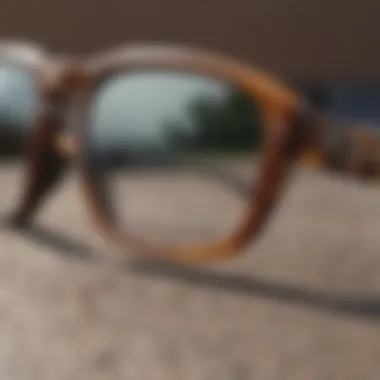 Close-up of Oakley Tortoise Sunglasses showcasing design