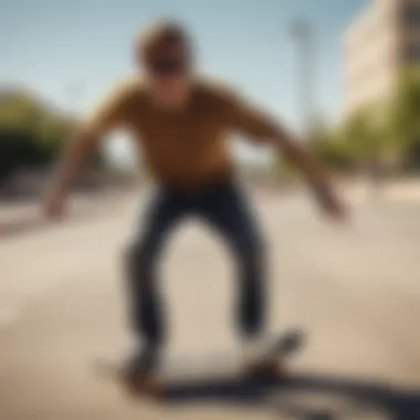 Skateboarder wearing Oakley Tortoise Sunglasses