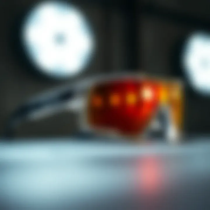 Innovative Design of Oakley Turbine Rotor Clear Frame Close-up view of the Oakley Turbine Rotor Clear Frame design