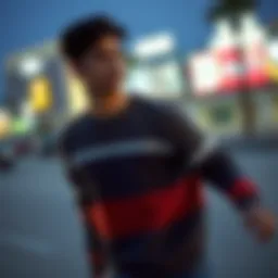 Stylish sweater showcasing modern design