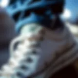 Close-up of the Converse One Star showcasing its unique design elements