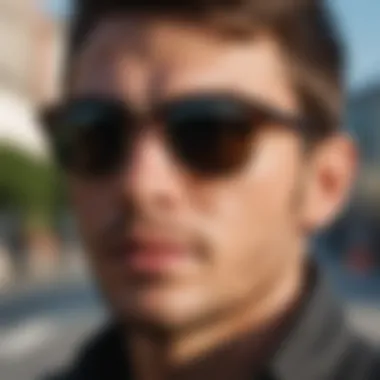 Essential Maintenance Tips Person maintaining Ray-Ban Clubmaster Polarized sunglasses with care tips