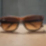 Close-up of Ray-Ban Nomad Legend sunglasses showcasing their sleek design