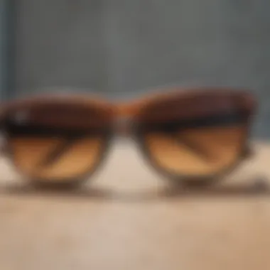 Close-up of Ray-Ban Nomad Legend sunglasses showcasing their sleek design