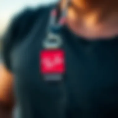 Close-up of Ray-Ban sunglass lanyard showcasing its design