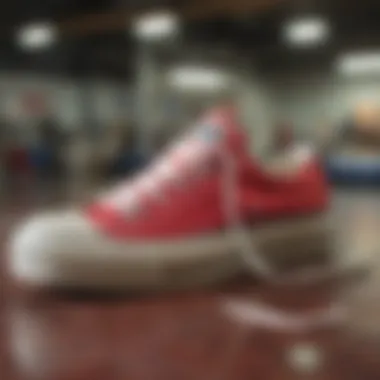 Care tips for maintaining the longevity of red platform Converse low tops.