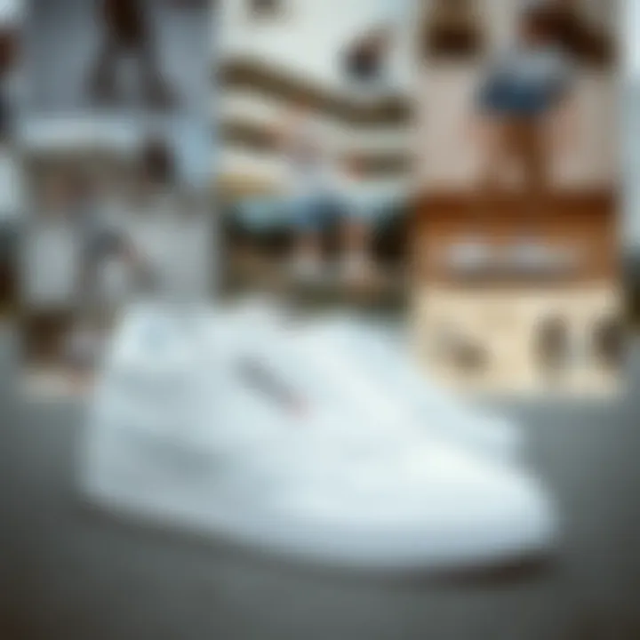 Historical collage illustrating the evolution of Reebok Club C 85 trainers and their significance in skate culture