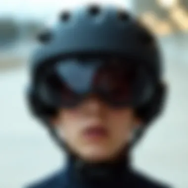 An innovative helmet with advanced technology features for enhanced protection.