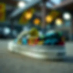 Detailed view of Santa Cruz slip-on shoe showcasing its vibrant design