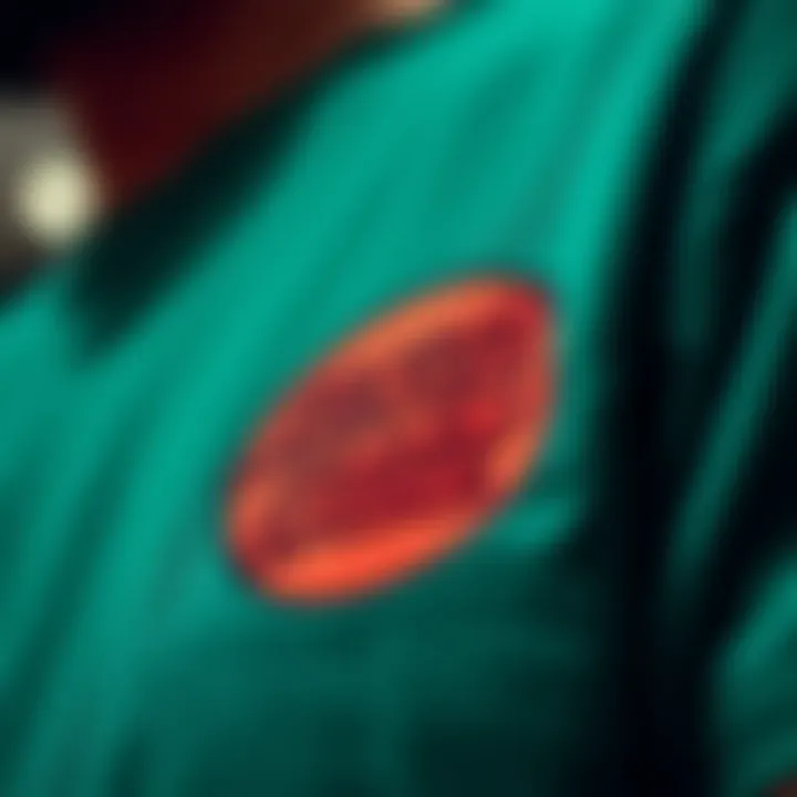 Quality Fabric and Fit of Santa Cruz Skateboard Tees Close-up of fabric and fit of a Santa Cruz skateboard t-shirt