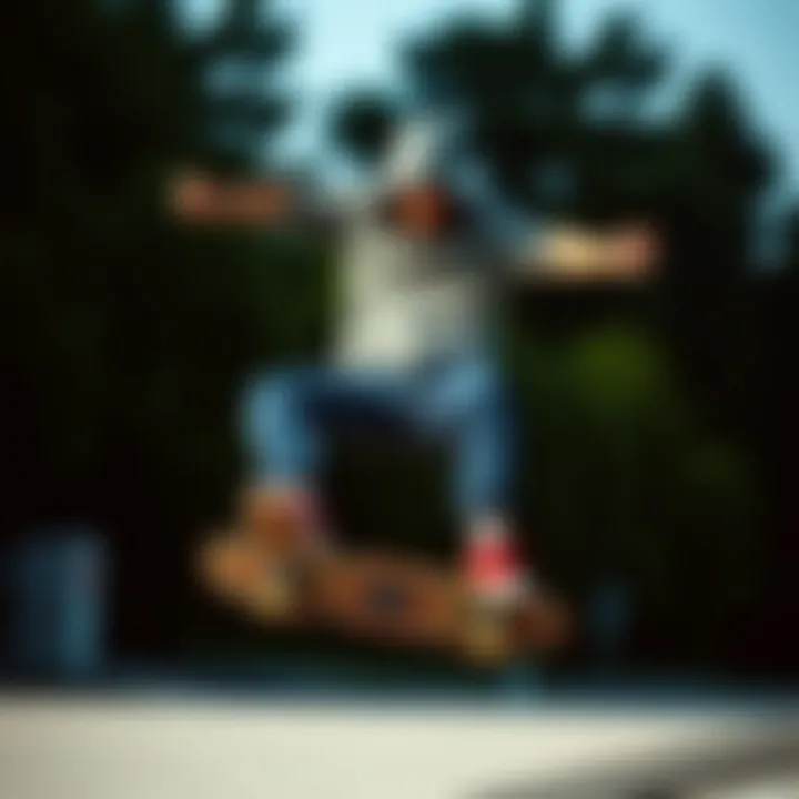 Skateboarding in a Zip-Up Hood Sweatshirt A skateboarder performing a trick while wearing a stylish zip-up hood sweatshirt, capturing the essence of skate culture.