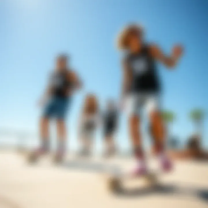 Skaters enjoying a sunny day wearing DC Shoes tank tops