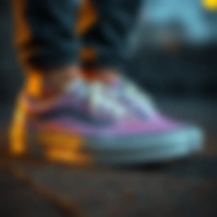 A stylish pair of Sparkle Vans showcasing shimmering details