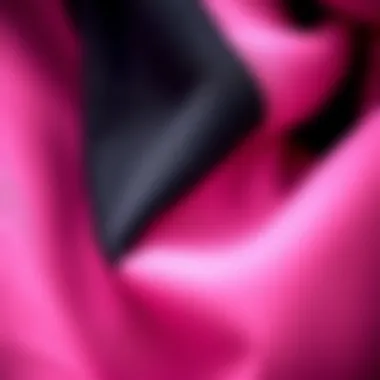 Close-up of fabric texture highlighting the quality of pink black sweats