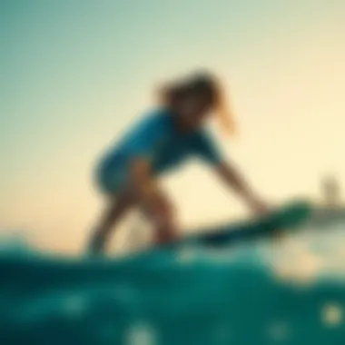 Skater wearing an aqua shirt in action