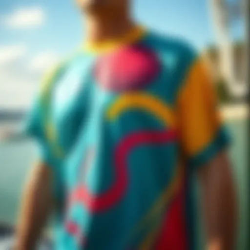 Design Elements of Aqua Shirts Vibrant aqua shirt showcasing design elements