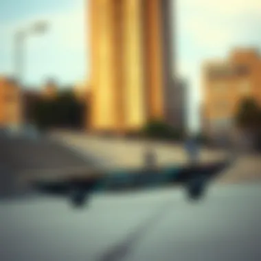 Raven Skates and Urban Culture Raven skates showcased against an urban backdrop