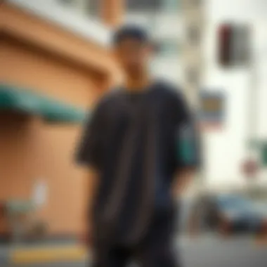 Casual Street Style with Oversized Tee Casual streetwear outfit featuring an oversized t-shirt