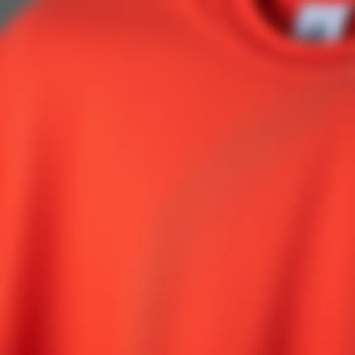 Texture of Premium Oversized T-Shirt Close-up of fabric texture of an oversized t-shirt